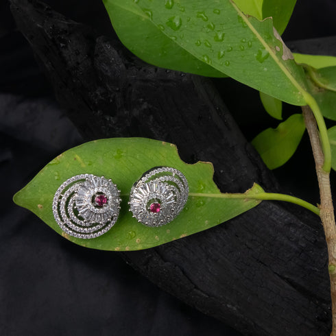 Carmen Ruby CZ Earrings - D156